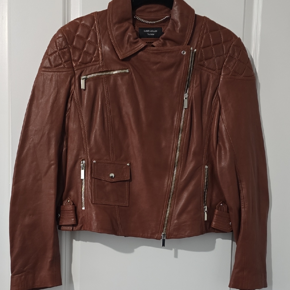 Karen Millen Brown Leather Jacket